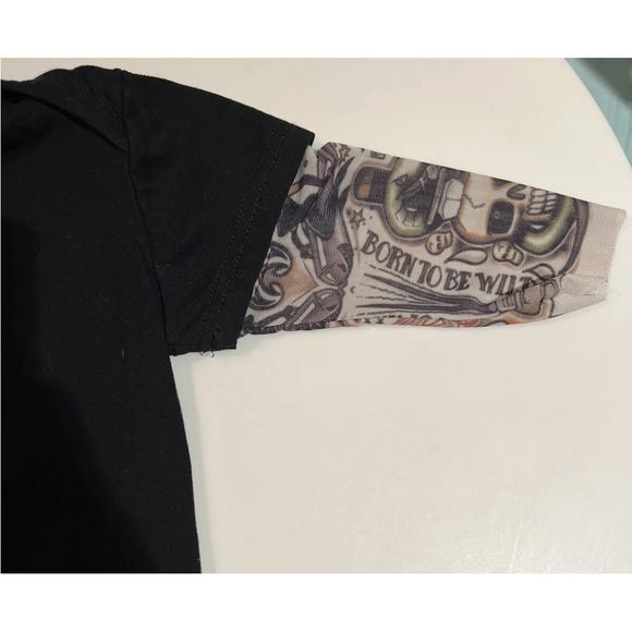 Kids Tale one piece long sleeve tattoo mesh 70 snaps Born wild LN Baby Bodysuit - Picture 3 of 4